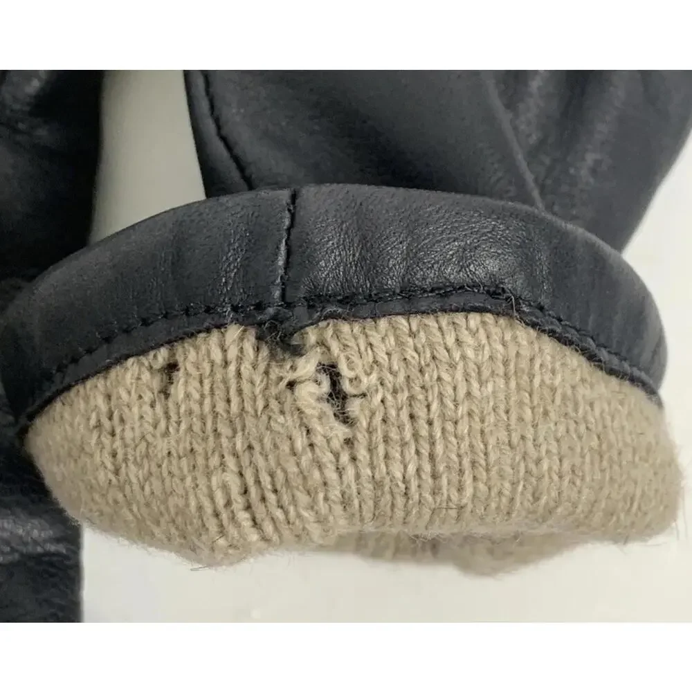 Classic Brown Native Deerskin Leather Gloves Knit Lined Super Soft Size XXS